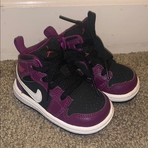Purple/Black Jordan Kids Sneakers